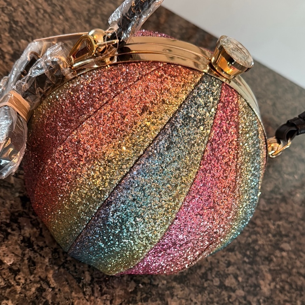 Rainbow Glitter TikTok basketBall Bag NWT - Picture 8 of 13